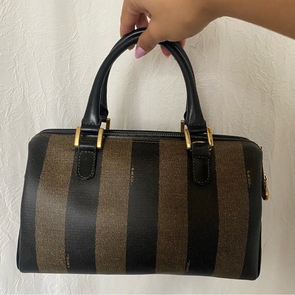 FENDI Vintage Pequin Boston Bag - Picture 4 of 16